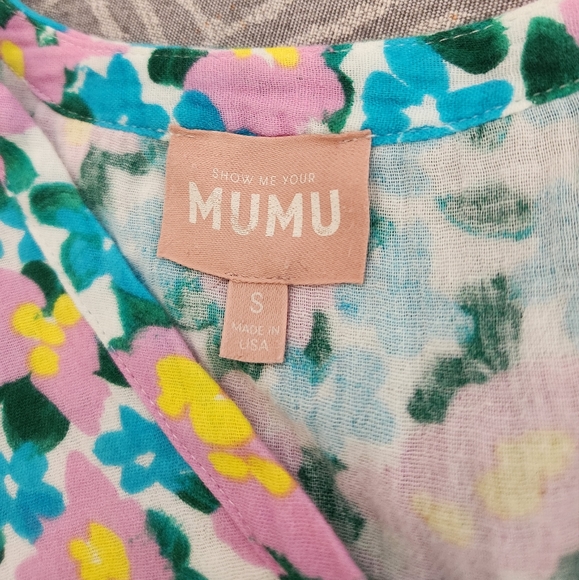 Show Me Your Mumu Leslie Top Violet's Garden Floral Size M Pink Blue Color - Picture 3 of 16